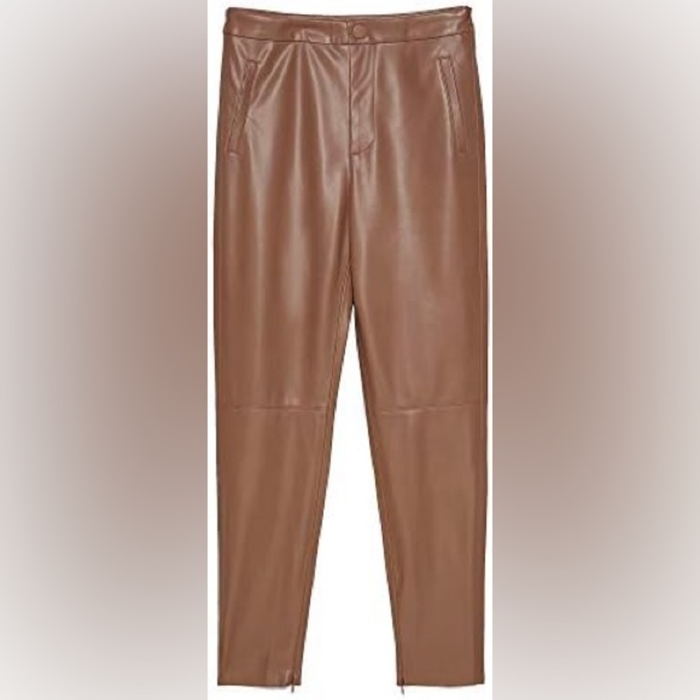 Zara women’s leather legging pants